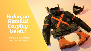 A blog banner for Bokugou Katsuki with Yellow gradient background.