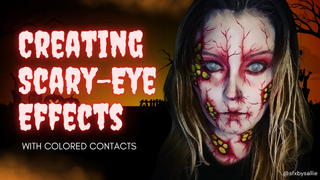 Creating Scary-Eye Effects with Colored Contacts
