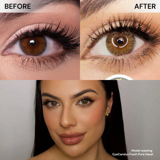 Pink Label Fresh Look Pure Hazel (Custom Toric for Astigmatism) - EyeCandys