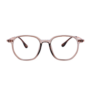 champagne EyeCandys Status Round Glasses Prescription Reading Glasses with Vintage Colorful Eyewear Frames available in Blue Light Blocking