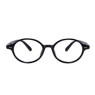 black EyeCandys Round Chase Oval Prescription Reading Glasses with Vintage Colorful Eyewear Frames available in Blue Light Blocking