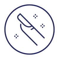 Icon of finger with nail – symbol for easy gel nail sticker application.