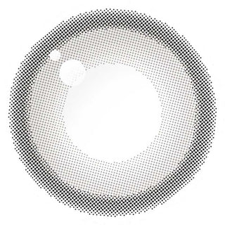 Close up detailed view of a Chuu Aery Rose Lucid Grey contact lens design