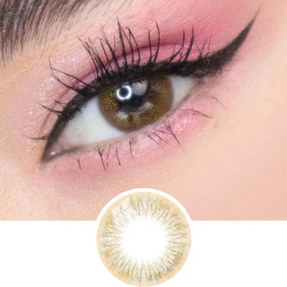 EyeCandys Attitude Glitter Brown (1 Pair) Color Contact Lens - EyeCandys