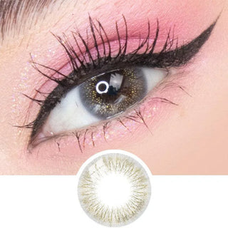 EyeCandys Attitude Glitter Grey (1 Pair) Color Contact Lens - EyeCandys