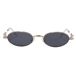 Eyecandys Auden Black Gold sunglasses with sleek geometric full-rim metal frame – ideal for fashion-forward wearers seeking prescription-ready, blue light filtering, UV-protective, or polarized lens options.
