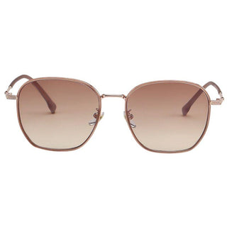the Azores Oversized Square Sunglasses frames, in Iced Tea, available in blue light blocking lenses and readers, photographed on a white background, from EyeCandys