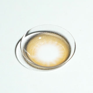 Macro shot of EyeCandys Pink Label Barcelona Brown colored contact lenses – rich brown prescription color contact lenses for a natural, everyday eye enhancement.