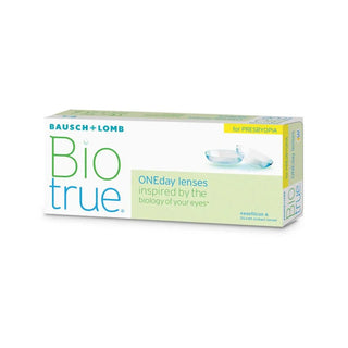 Bausch + Lomb Biotrue ONEday Contact Lenses packaging – daily disposable lenses designed to match the eye’s natural hydration for superior comfort