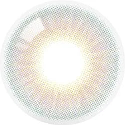 Design of the Olola Blow Sunset Pink (KR) colored prescription contact lenses from Eyecandys on a white background, showing detailed dotted patterns designed to enhance the iris.