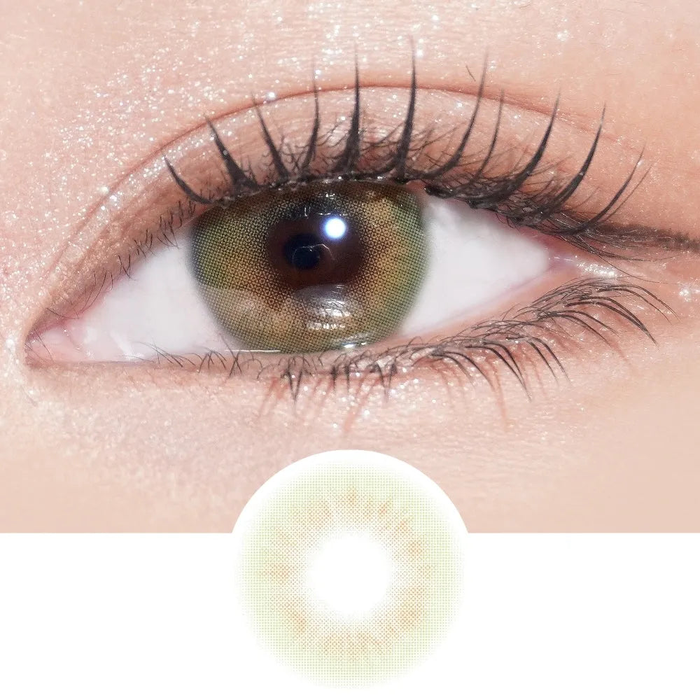 EyeCandys Cashmere Satin Olive Color Contact Lens | Quarterly