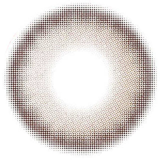 A circular pattern inspired by Clalen IRIS Pink Tulip (10pk) from Clalen features a white center fading to brown with beige dots that densify outward, creating a soft, textured ring—ideal for colored contacts or myopia prescription lenses.