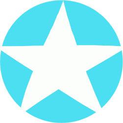 EyeCandys Cosplay 010 Blue 5-Point Star Color Contact Lens - EyeCandys