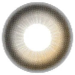 Design of the Olola Daymood Brown (KR) colored prescription contact lenses from Eyecandys on a white background, showing detailed dotted patterns designed to enhance the iris.