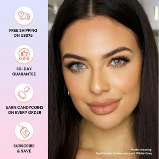 EyeCandys Desire Innocent White Grey - EyeCandys