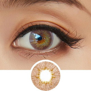 Pink Label Dewy Brown Natural Color Contact Lens for Dark Eyes - EyeCandys