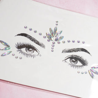 Crystal face gem stickers for raves, parties, clubbing, music festivals
