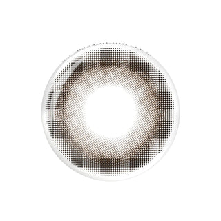 Close-up of the Feliamo 1-Day Tarte Tatin lens design featuring a warm milk chocolate brown center with a bold 3.2mm dark outer ring. Japanese daily disposable colored contact lens with a defined circle lens pattern, natural caramel tone, subtle enlargement effect, and realistic iris detailing.
