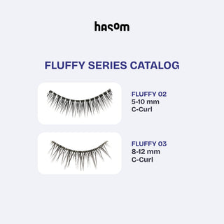 Hasom First Touch pestañas de tira - Fluffy 02