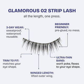 Hasom First Touch Strip Lashes - Glamorous 02