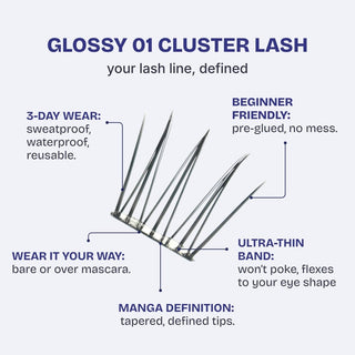 Hasom First Touch Lash Clusters - Glossy 01