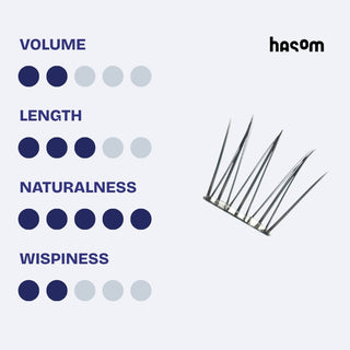 Hasom First Touch Lash Clusters - Glossy 01