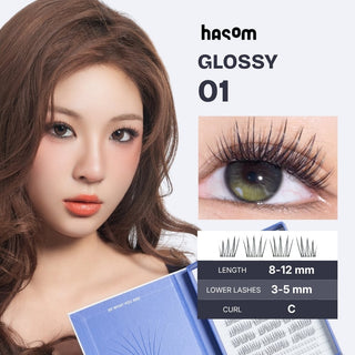Hasom First Touch Lash Clusters - Glossy 01