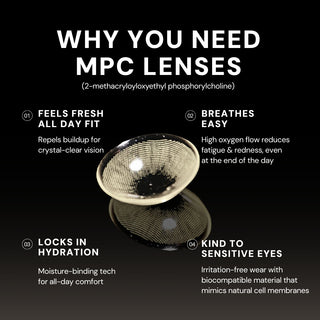 Macro shot of EyeCandys Glossy coloured prescription contact lens with high-definition detail