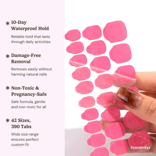 EyeCandys Insanely Sticky Tabs press on nail glue tabs designed for long lasting hold, easy removal, and damage free application.