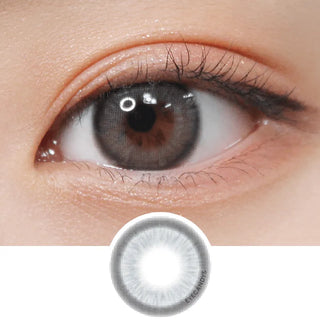 Pink Label Karina Grey Colored Contacts Circle Lenses - EyeCandys