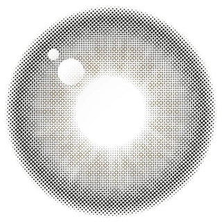 Design of the Gemhour Khione 1-Day Grey (10pk) prescription color contact lens dailies from Eyecandys on a white background, showing the fine pixel detail and enlarging limbal ring.