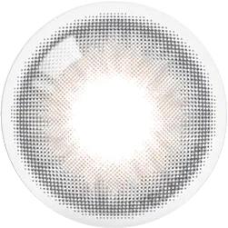 Design of the Olola Dazzling 1-Day Ice Grey (10pk) (KR) colored prescription contact lenses from Eyecandys on a white background, showing detailed dotted patterns designed to enhance the iris.