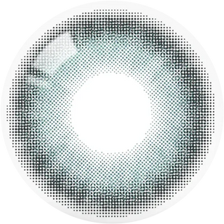 Lens design of EyeCandys Olola Meow Koshort Green colored contact lens, showcasing intricate green pattern and detailed texture.