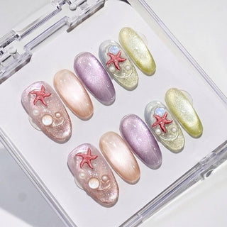 Mermaid_on_Duty_Oval-Press-On_Nails