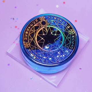 Blue Cardcaptors-themed travel kit case for contact lenses