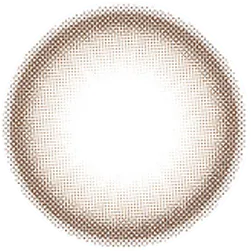 A circular gradient with a brown dotted border fading to white at the center, inspired by the soft halo effect of natural circle lens designs like NEO Vision Neoism Dali Choco 1-Day (50pk) by NEO Vision.