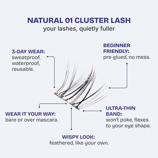 Hasom First Touch Lash Clusters - Natural 01