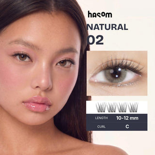 Hasom First Touch Lash Clusters - Natural 02