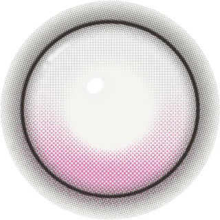 Close-up of EyeCandys ONE PICK Balance Peach Bloom prescription contact lens design, featuring a soft peach hue that enhances eye color with a natural, radiant effect, offering clear vision and lasting comfort.