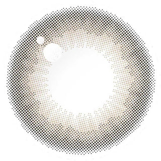 Close up detailed view of a Chuu Pompon Pop Bubble Brown contact lens design