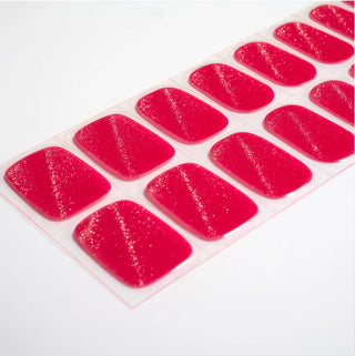 Candy Cane Cat Eye Gel Nail Stickers, a festive gel nail stickers set featuring semi-cured gel nail strips for a polished look. Perfect for Christmas, these nail stickers with UV light offer a long-lasting, professional finish, making them an ideal gift for those who want to learn how to do gel nails at home.