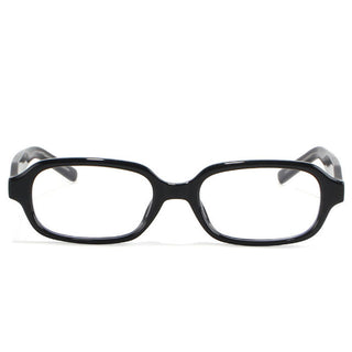 EyeCandys Side Eye unisex rectangular glasses frame in Black, lightweight TR material, medium fit, blue light blocking compatible