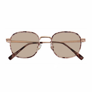 front view of Stunner Square - Pink Tortoiseshell prescription eyeglasses, available in blue light blocking lenses and in readers with magnification, from EyeCandys