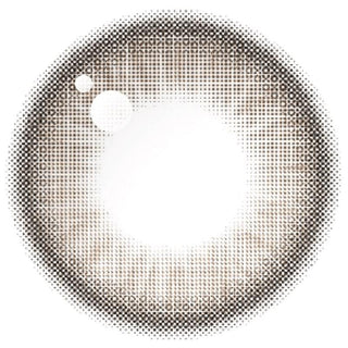 Design of the Gemhour Theia Glow Brown prescription color contact lens dailies from Eyecandys on a white background, showing the fine pixel detail and enlarging limbal ring.