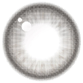 Design of the Gemhour Theia Glow Black prescription color contact lens dailies from Eyecandys on a white background, showing the fine pixel detail and enlarging limbal ring.