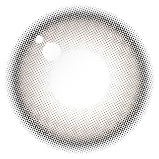 Design of the Gemhour Themis Nude Grey prescription color contact lens dailies from Eyecandys on a white background, showing the fine pixel detail and enlarging limbal ring.