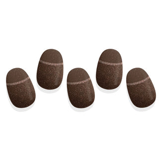 Toasted Chestnut Cat Eye Gel Nail Stickers, a stylish gel nail stickers set featuring semi-cured gel nail strips, perfect for achieving polished gel nails at home. Ideal for Christmas gifts, these nail stickers provide a salon-quality finish with UV light for a long-lasting, festive look.