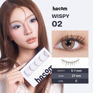 Hasom First Touch pestañas de tira - Wispy 02