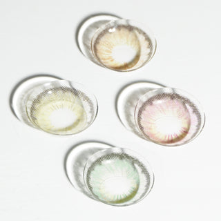 Macro shot of EyeCandys Angel prescription colored contact lenses – high-quality color contact lenses for a natural, vibrant look.