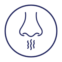 Nose icon – symbol for allergy-friendly and hypoallergenic Eyecandys gel nail stickers.